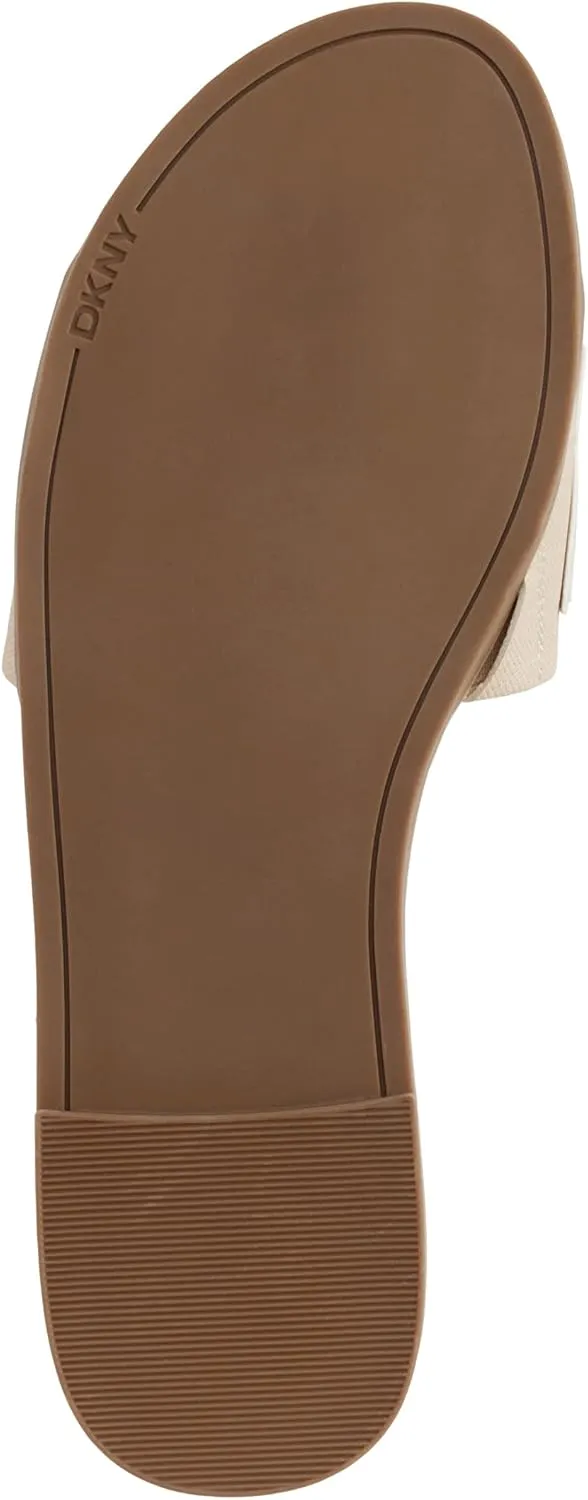 DKNY Women's Willow Flat Slide Sandal with Logo