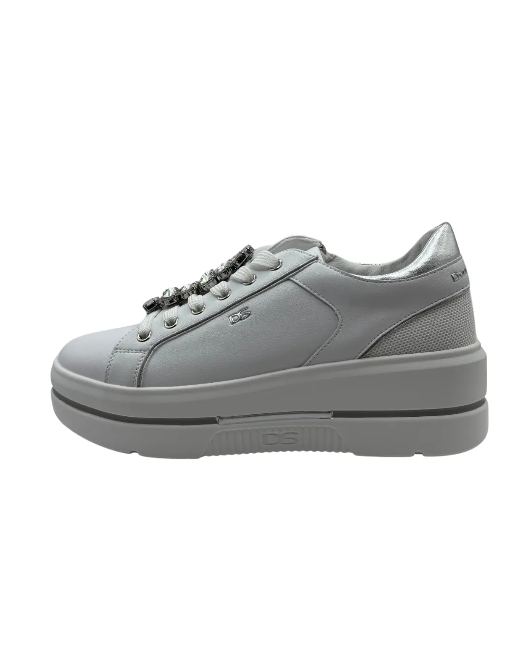 Donna Serena White Platform Trainer