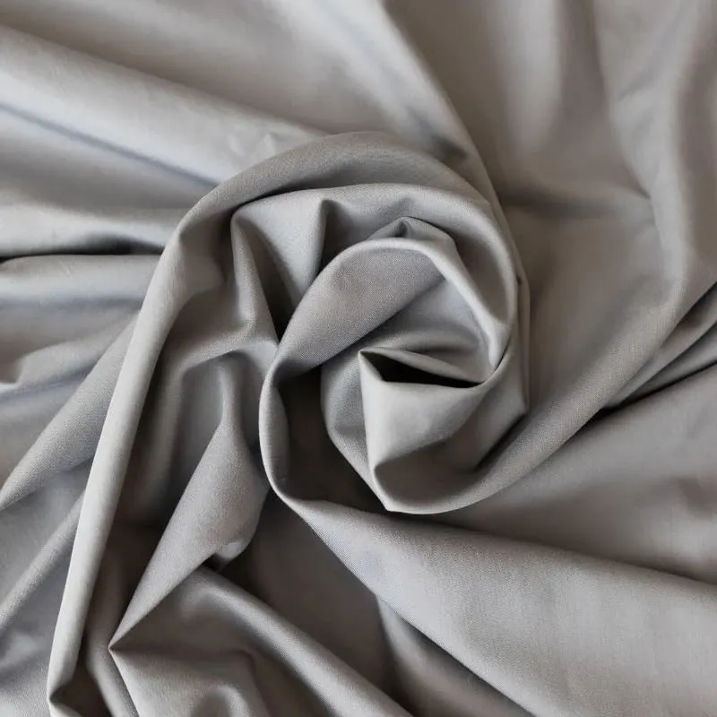 DreamFit DreamCool 100% Pima Cotton Sheets with Elastic Corner Straps 20 Inch Extra Deep Pocket Crafted in USA Bedding Guaranteed to Stay On Luxury Sheets California King Sheets Set Gray