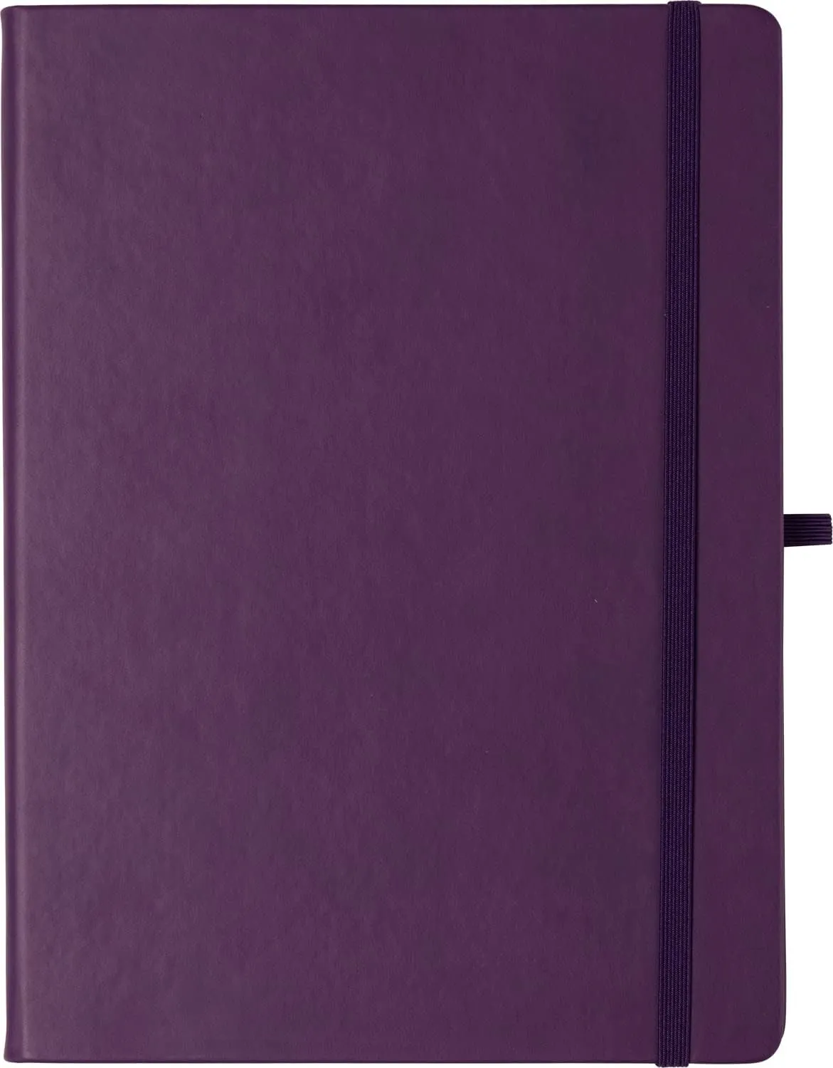 Eccolo Hardbound Writing Journal, Cool Jazz, 192 Pages of Cream Lined Paper with Elastic Band Closure, Lay Flat Design, Interior Gusset Pocket and Double Bookmarks (Eggplant, 7.25-x-9.6 Inches)