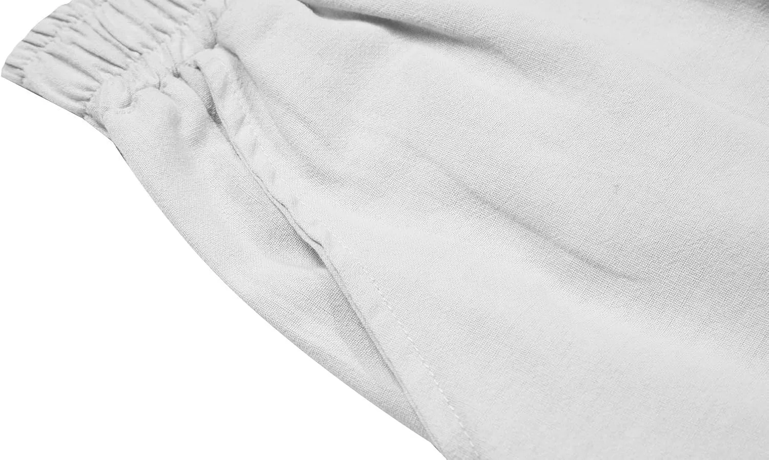 ECUPPER Womens Cotton Cropped Pants Loose Fit Wide Leg Capri Casual Plus Size Elastic Waist Trousers