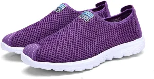 Eliogn Men's Women's Comfortable Breathable Walking Shoes Casual Knit Mesh Loafer Slip-on Sneakers Fashionable Lightweight Running Shoes for Unisex