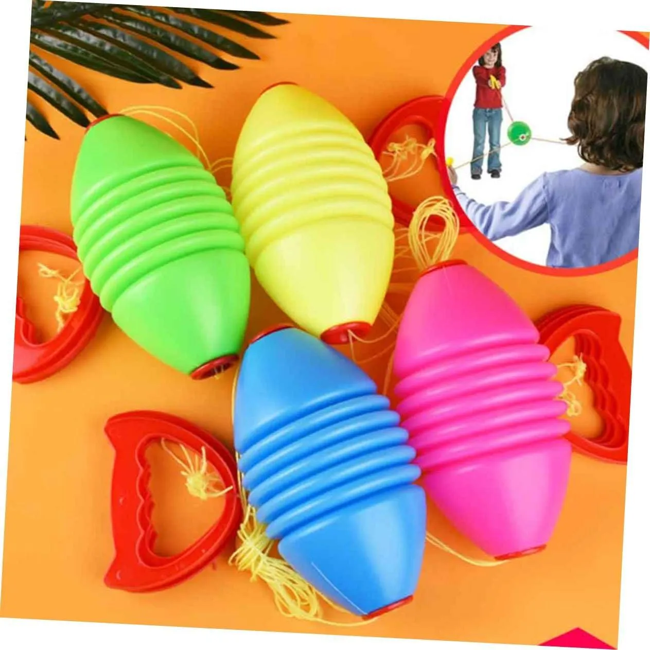 ERINGOGO Interactive Ball Gym Ball Elastic Pulling Balls Sports Ball Hand Fitness Ball Double Player Ball