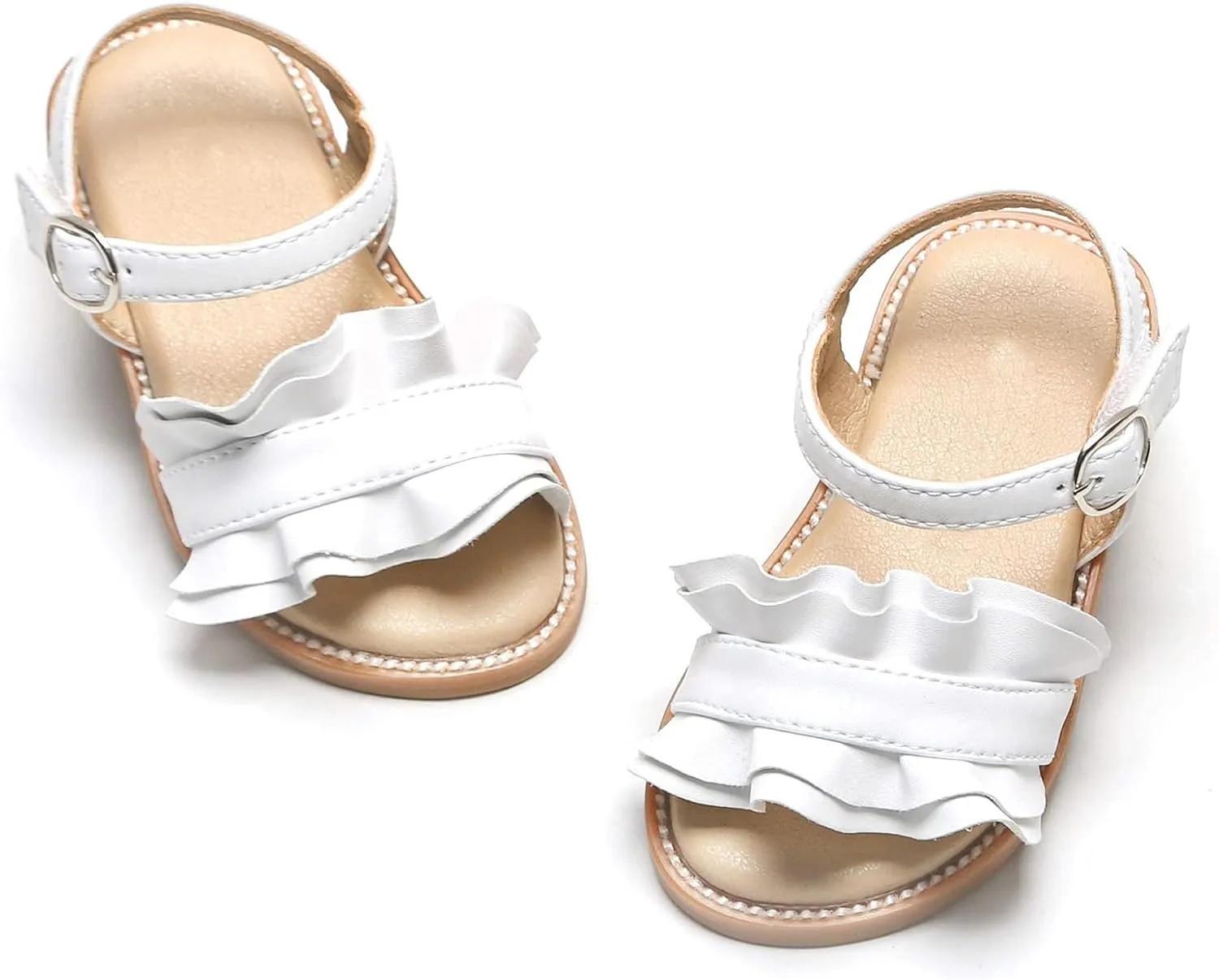 ESTINE Toddler/Little Kid Girls Bow Open Toe Flat Evening Dress Sandals