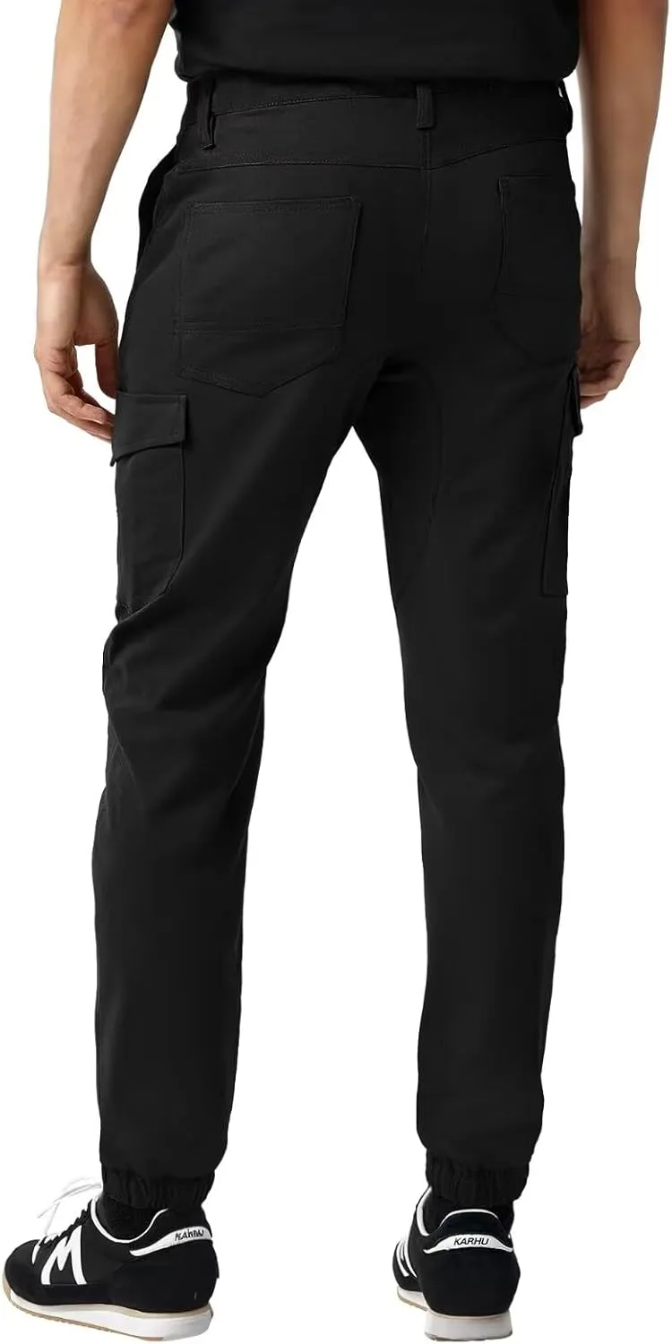 ETHANOL Men’s Stretch Lightweight Techwear 6-Pocket Cargo Pants with Heat-Seal Zipper for Workout and Workwear