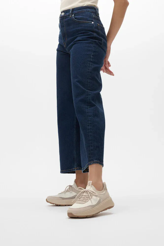 F-Mode Knit/Suede Sneaker in Stone / Beige