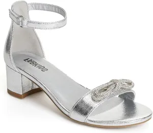 FabKids Girls Braided Open Toe Ankle Strap Flat Lightly Padded Sandals Summer Holiday Party Dress Shoes for Toddler Little Kid Big Kid
