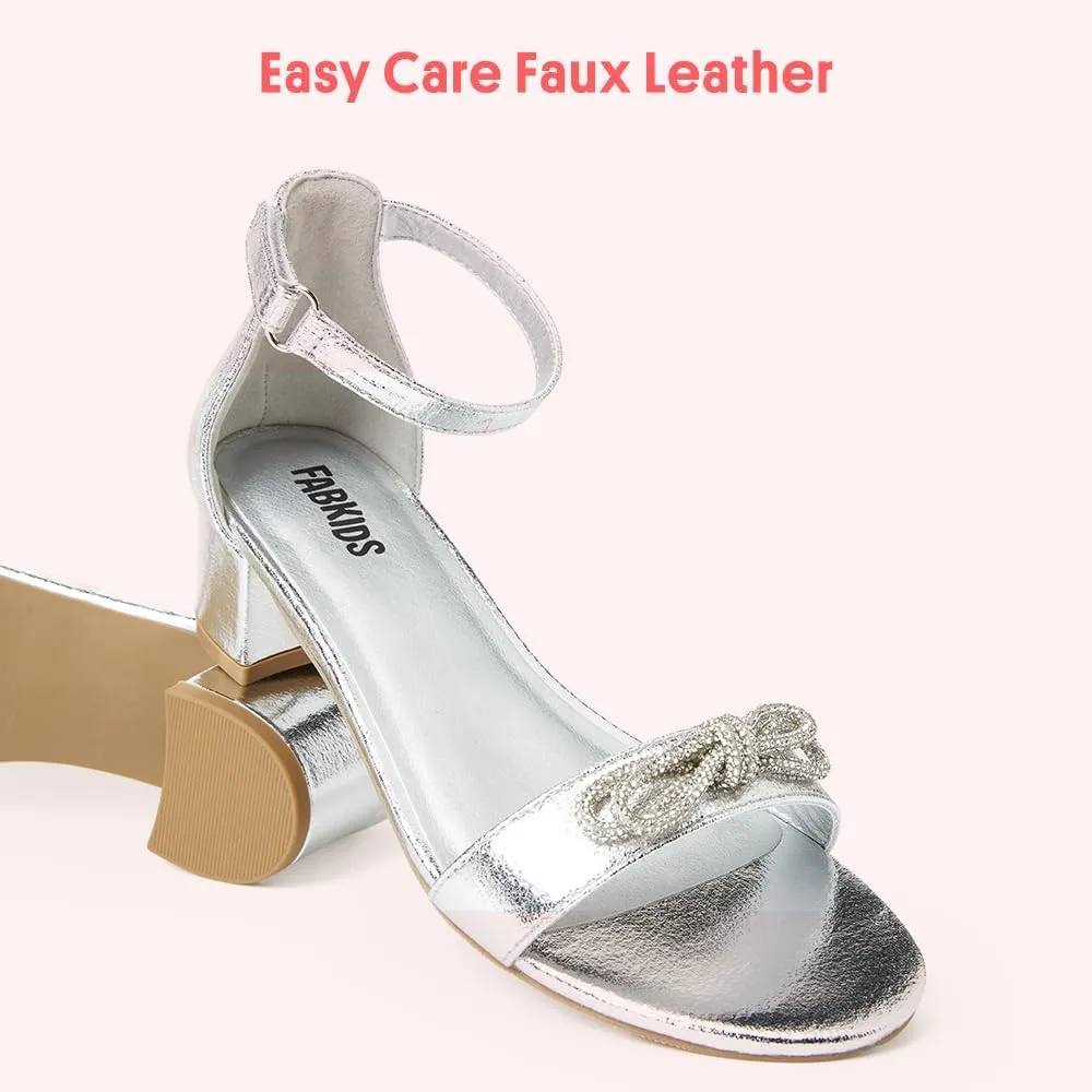 FabKids Girls Braided Open Toe Ankle Strap Flat Lightly Padded Sandals Summer Holiday Party Dress Shoes for Toddler Little Kid Big Kid