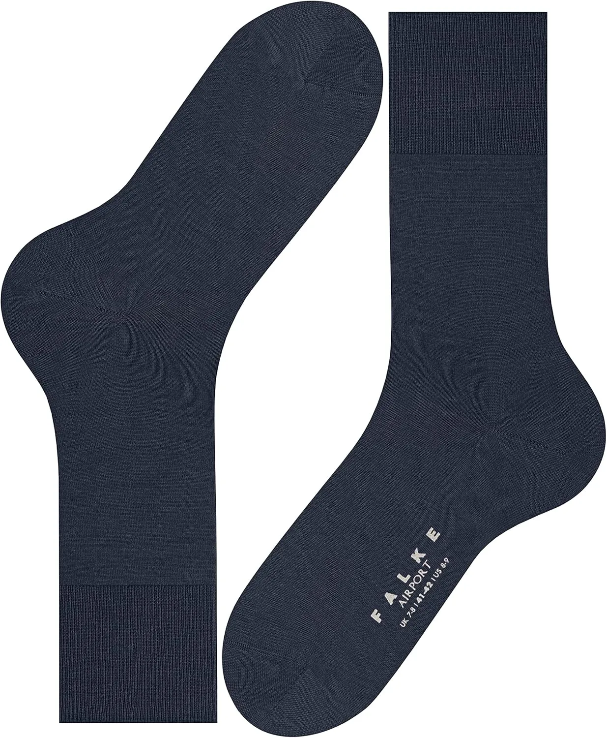FALKE Men's Airport Dress Socks, Premium Merino Wool Cotton Blend, Sustainable Luxury, Eco-Friendly Business Casual, 1 Pair