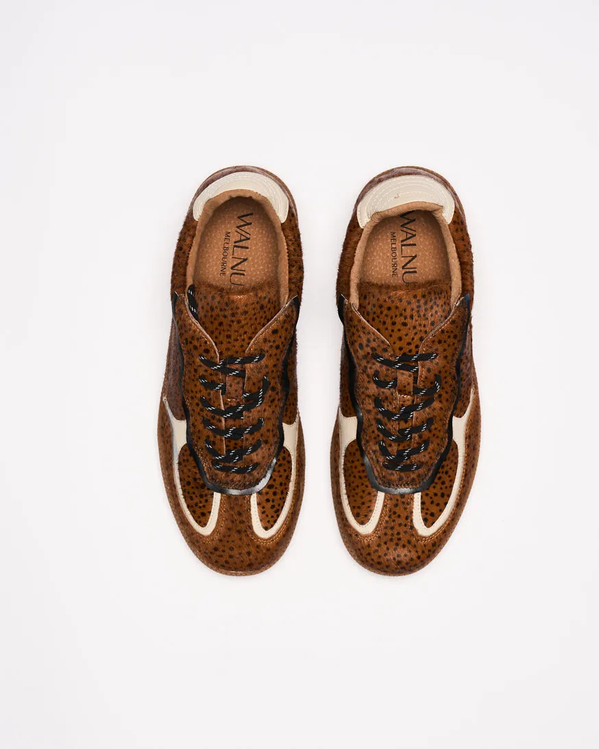 Fallon Leather Sneaker - Leopard Spot