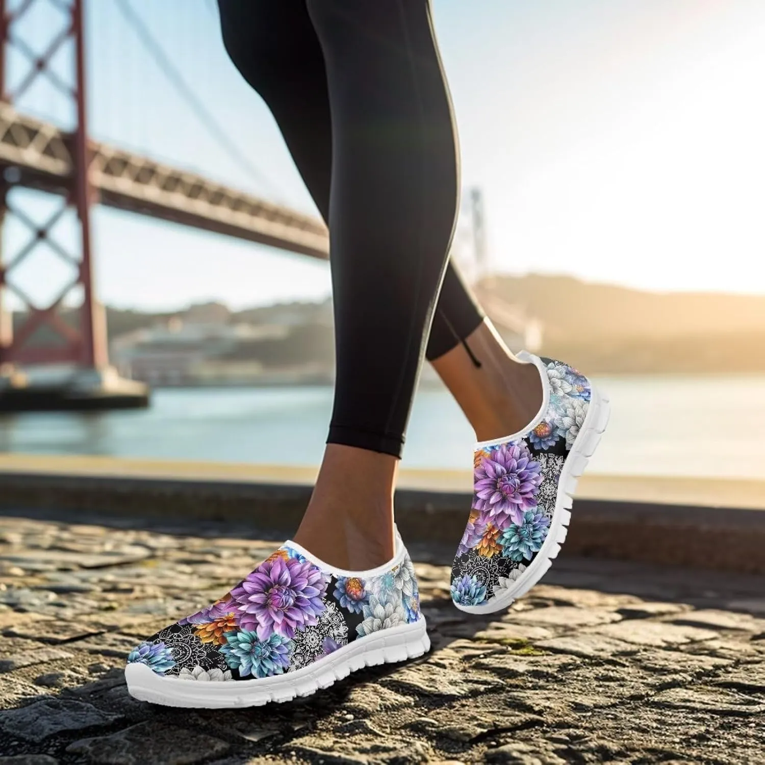 Fashion Slip On Walking Shoes for Women Ladies Casual Tennis Shoes