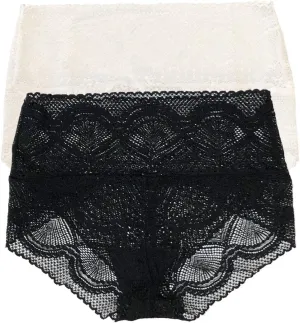Felina Finesse Mock Wrap Brief - Womens Underwear, Semi-Sheer, 4-Way Stretch Lace, Super Stretchy