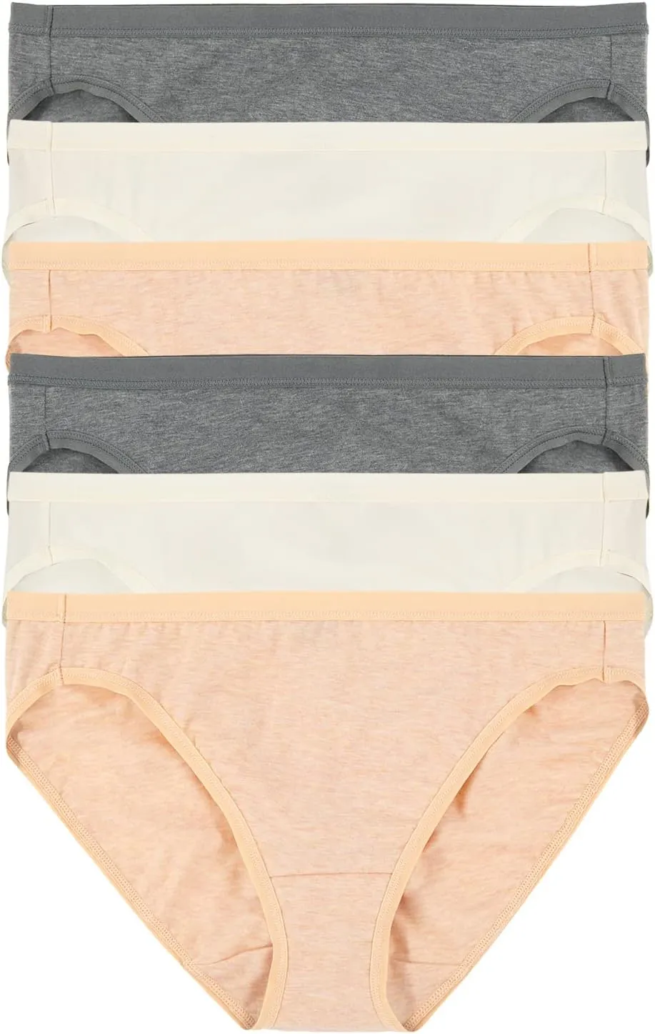 Felina Organic Cotton Bikini Panties - Seamless Women's Bikini Underwear (6-Pack)