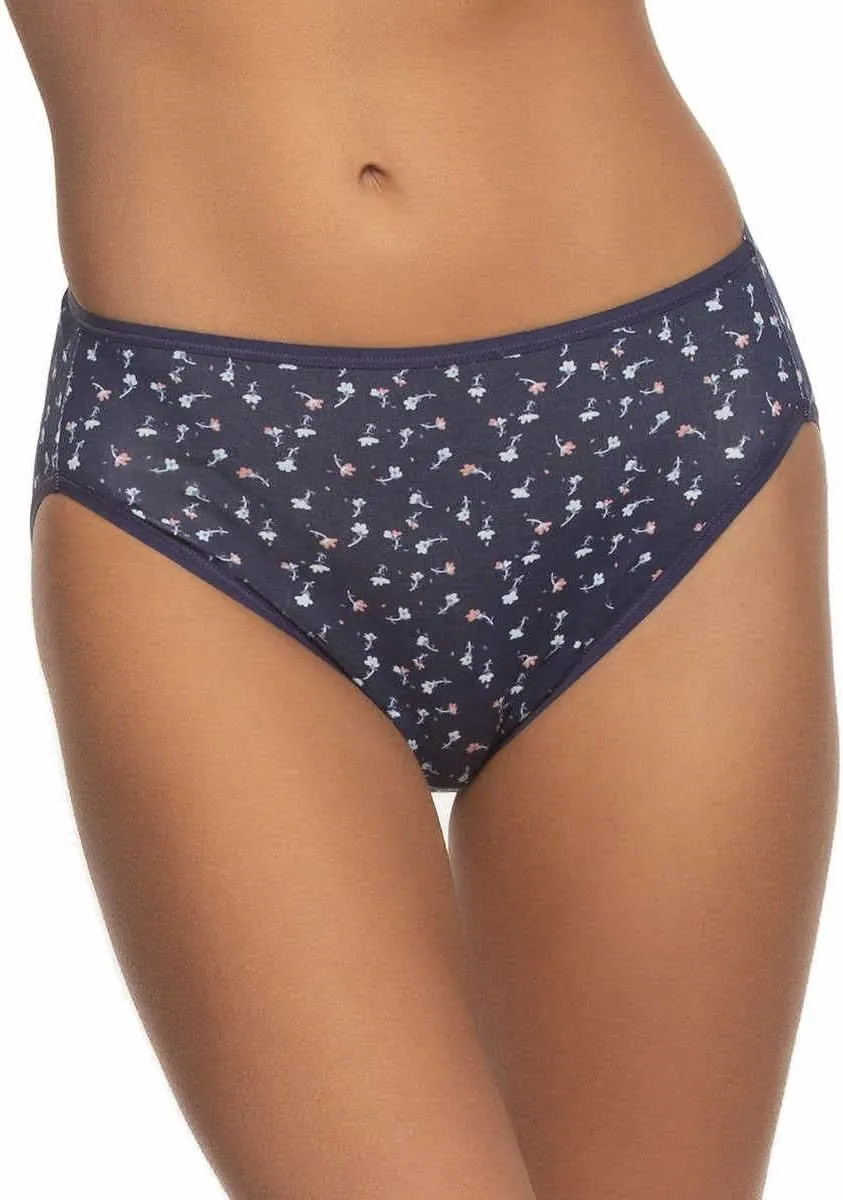 Felina Womens 8 Pack Cotton Modal Stretch Hi-Cut Brief