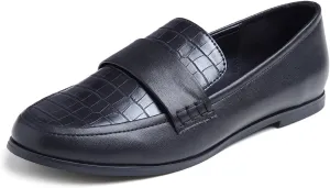 FEVERSOLE Women's Fashion Dress Comfort Low Heel Office Penny Loafer Flats