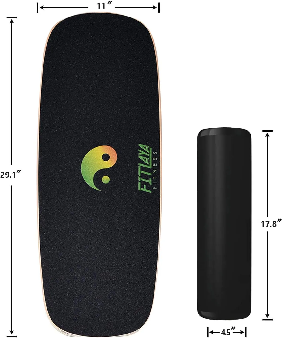 Fitlaya Fitness Balance Board Trainer Wooden Training Equipment for Fitness Workout, Hockey‎, Skateboarding, Surfing and Snowboarding