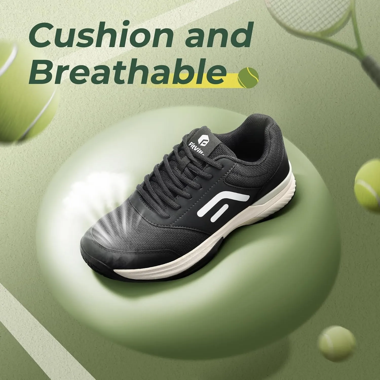 FitVille Wide & Extra Wide Pickleball Shoes Men Tennis Racquetball Squash Shoes for Men All Court with Arch Support-Tennis V3