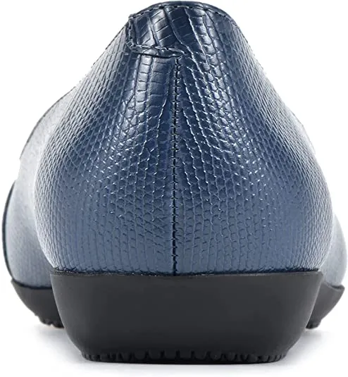Flat By Cliffs Mountain Slip-On Lizard Weekend sale Ballet Es-print Expiring soon Navy White Clara