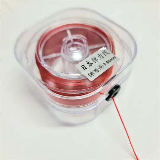 Flat Elastic 0.6mm Red 150m Roll Beading Supplies
