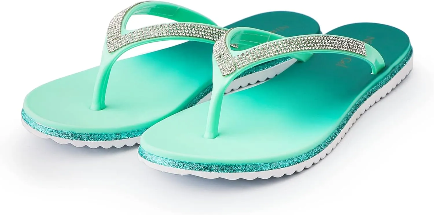 Flip Flops for Women.Comfortable Walking Flat Sandals.Beach Summer Casual Slide Sandals.Fashion Design for Indoor Outdoor