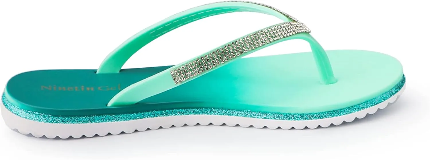 Flip Flops for Women.Comfortable Walking Flat Sandals.Beach Summer Casual Slide Sandals.Fashion Design for Indoor Outdoor