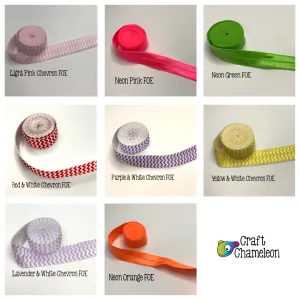 Fold Over Elastic - 5 one yard rolls