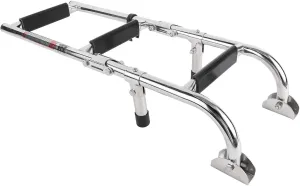 Foldable Stainless Steel Marine Boat Ladders, Stern Mount W Rubber Grips, 3 Steps, Weight: 4.2 pounds