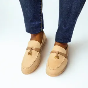 Footworks tassel taupe loafer