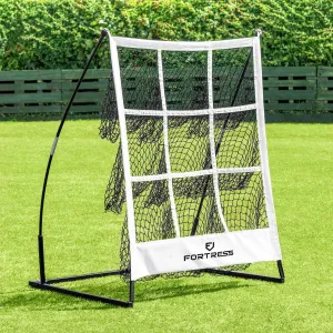 FORTRESS Pop-Up Baseball Pitching Net | 9-Hole Pitchers Pocket | Portable Baseball & Softball Pitching Target