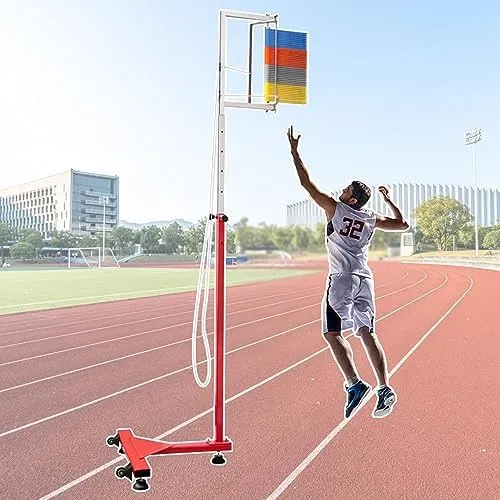 Free-Standing Jump Measurement Tester，Jumping Meter Movable Vertical Jumping Trainer for Physical Challenges Basketball/Volleyball Jumping Height Training Aid, School Jump Training Equipment