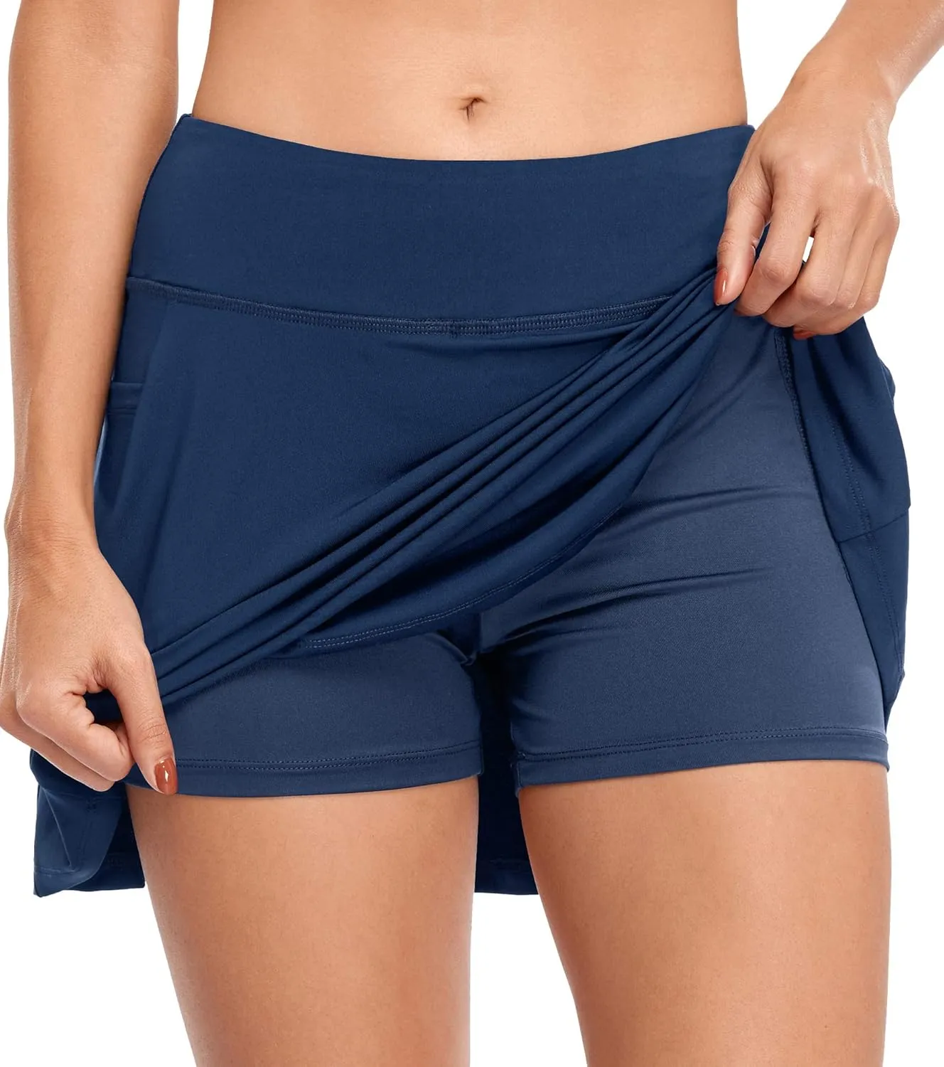 Fulbelle Tennis Skirts for Women Elastic Athletic Golf Skorts with Pockets