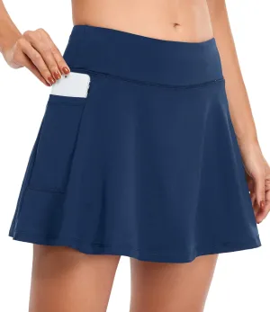 Fulbelle Tennis Skirts for Women Elastic Athletic Golf Skorts with Pockets