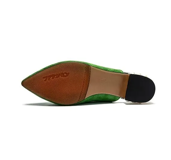 Fur Tassel Suede Mules - 3 Colors