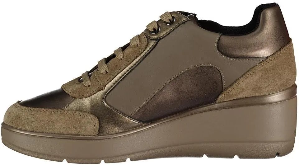 Geox Women's Hi Top Lace Up Trainer