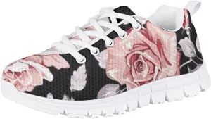 Girls Cute Running Shoes Novelty Graphic Print Lightweight Tennis Sneakers Kids Casual Lace Up Breathable Mesh Shoes
