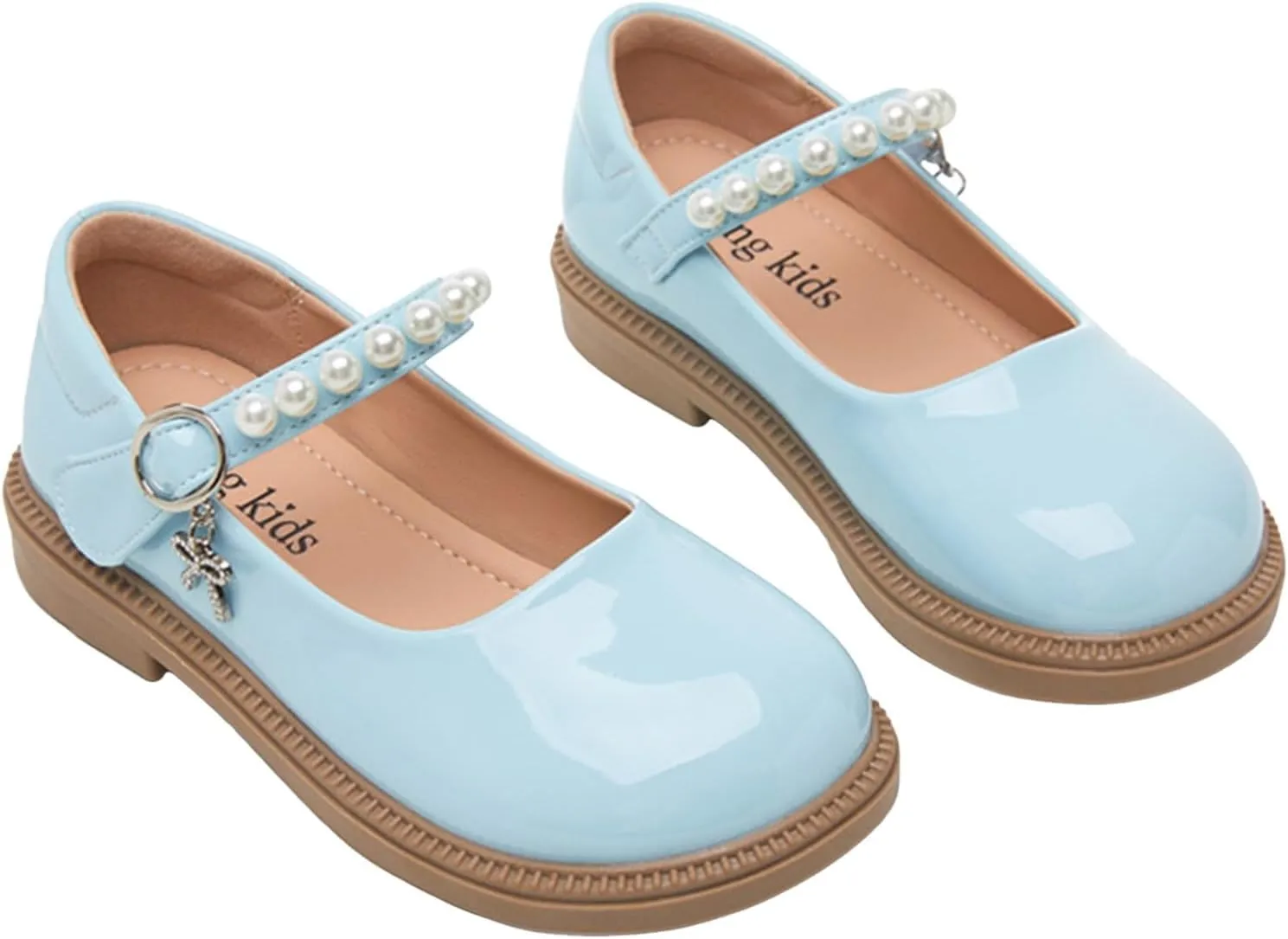 Girls Dress Shoes Mary Jane Double Straps High Heel Wedding Party for Little/Big Kids Shoes for Toddler Sneakers Girl