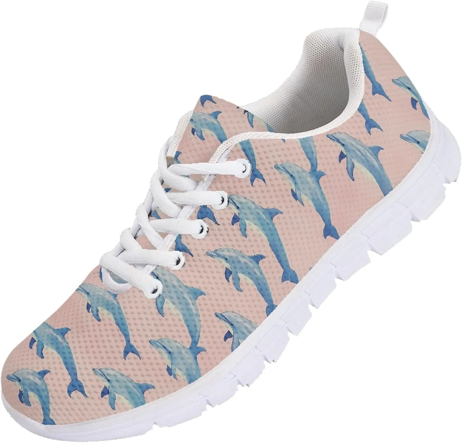 Girls Sports Trainer Running Shoes Womens Causal Travel Running Sneaker Walking Low Heel Lace up Breathable Flexible
