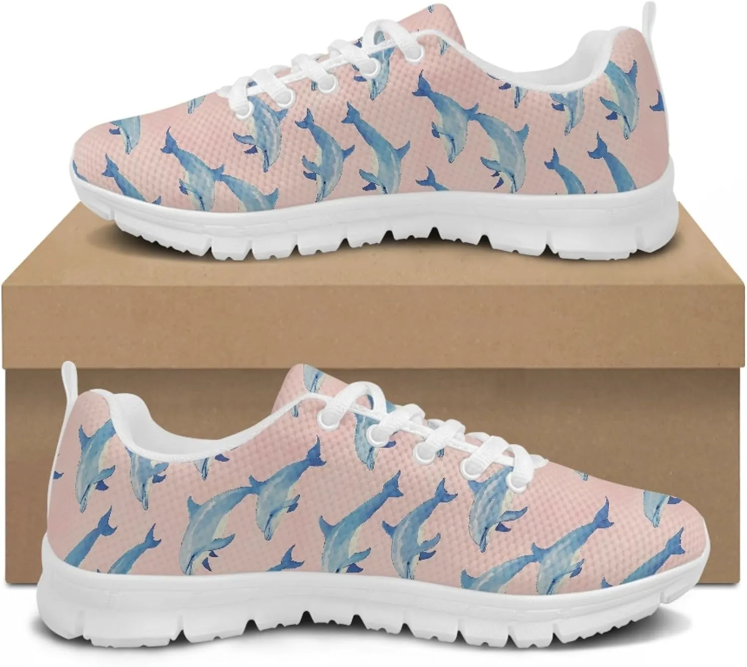 Girls Sports Trainer Running Shoes Womens Causal Travel Running Sneaker Walking Low Heel Lace up Breathable Flexible