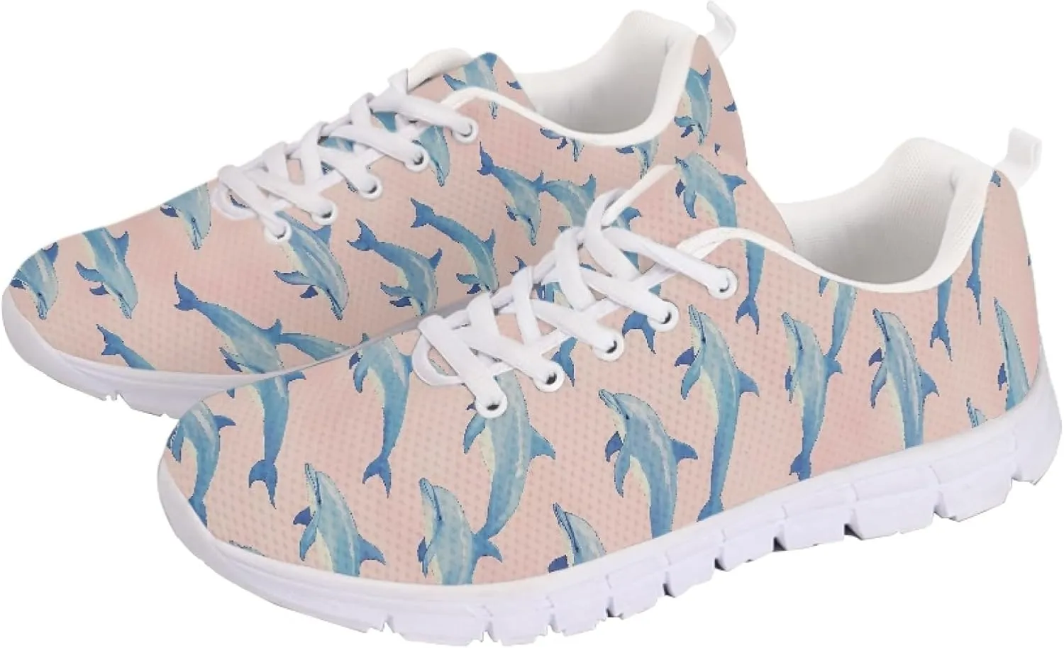 Girls Sports Trainer Running Shoes Womens Causal Travel Running Sneaker Walking Low Heel Lace up Breathable Flexible