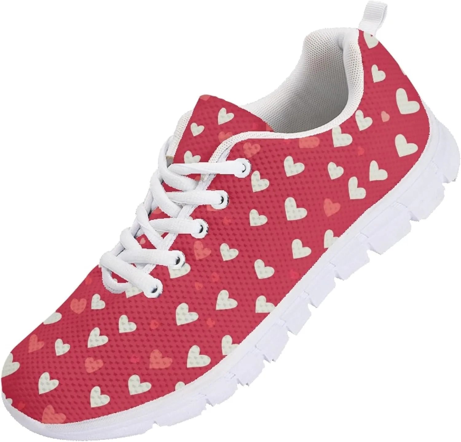 Girls Sports Trainer Running Shoes Womens Causal Travel Running Sneaker Walking Low Heel Lace up Breathable Flexible
