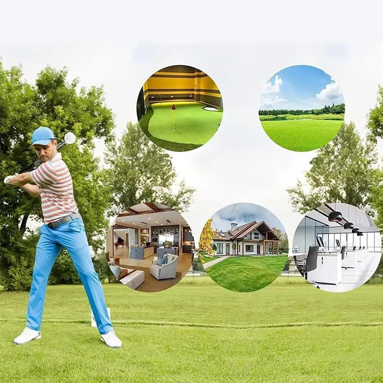 Gloryboom Golf, Telescopic Club, Retractable Golf Swing Training Aid, Golf Grip Trainer with Click Feedback, Portable Swing Trainer, for Right-Handed and Left-Handed Golfers for Beginners