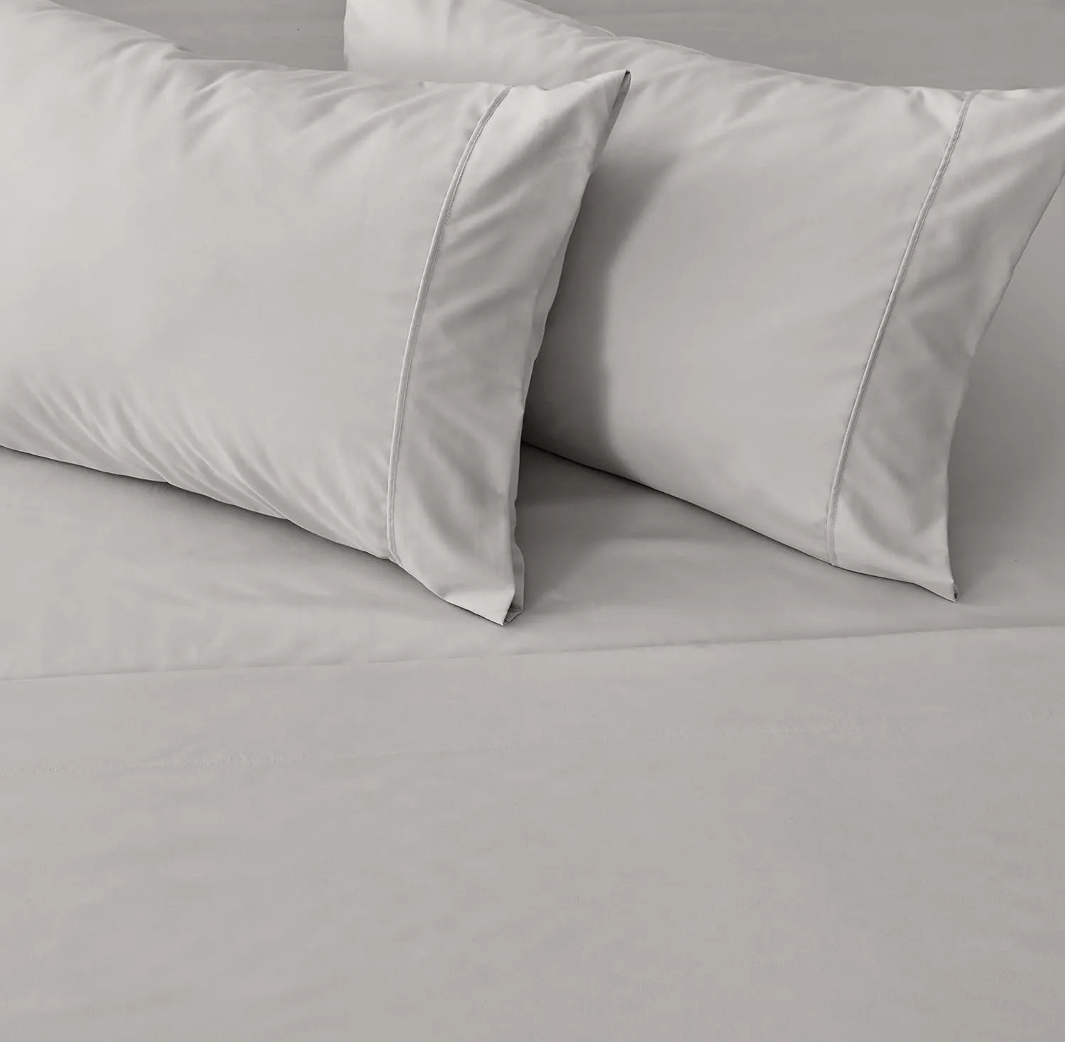 Great Bay Home 3-Piece Twin Gray Microfiber Sheet Set | Ultra-Soft, Brushed Bedding Sheets & Pillowcases - Wrinkle & Fade Resistant, All-Season Bed Sheets for Bed (Twin, Gray)