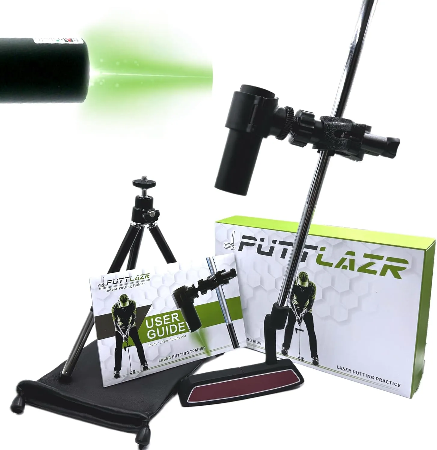 Green Line Indoor Golf Putting Trainer - Perfect Alignment Tool for Men, Golf Accessories