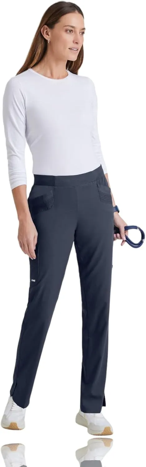 Grey's Anatomy Scrubs by BARCO Impact - Moto Scrub Pant for Women, Mid-Rise, Spandex Stretch Yoga Style Women's Scrub Pant