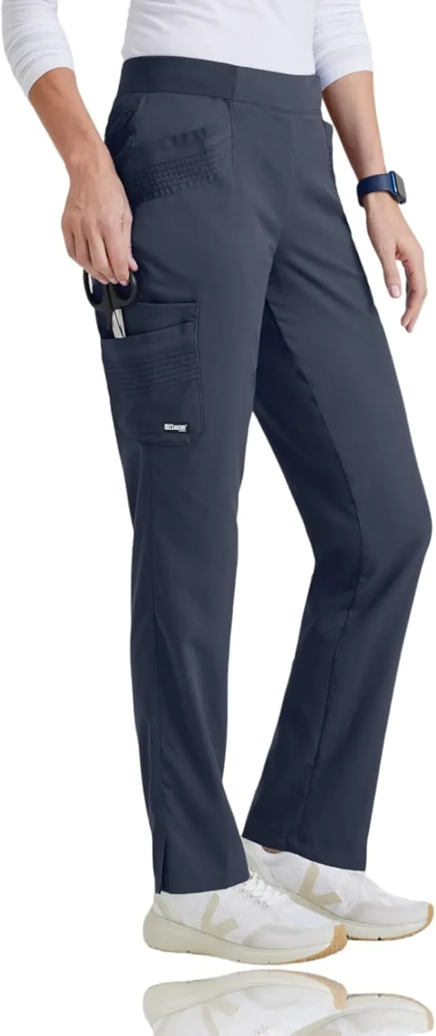 Grey's Anatomy Scrubs by BARCO Impact - Moto Scrub Pant for Women, Mid-Rise, Spandex Stretch Yoga Style Women's Scrub Pant