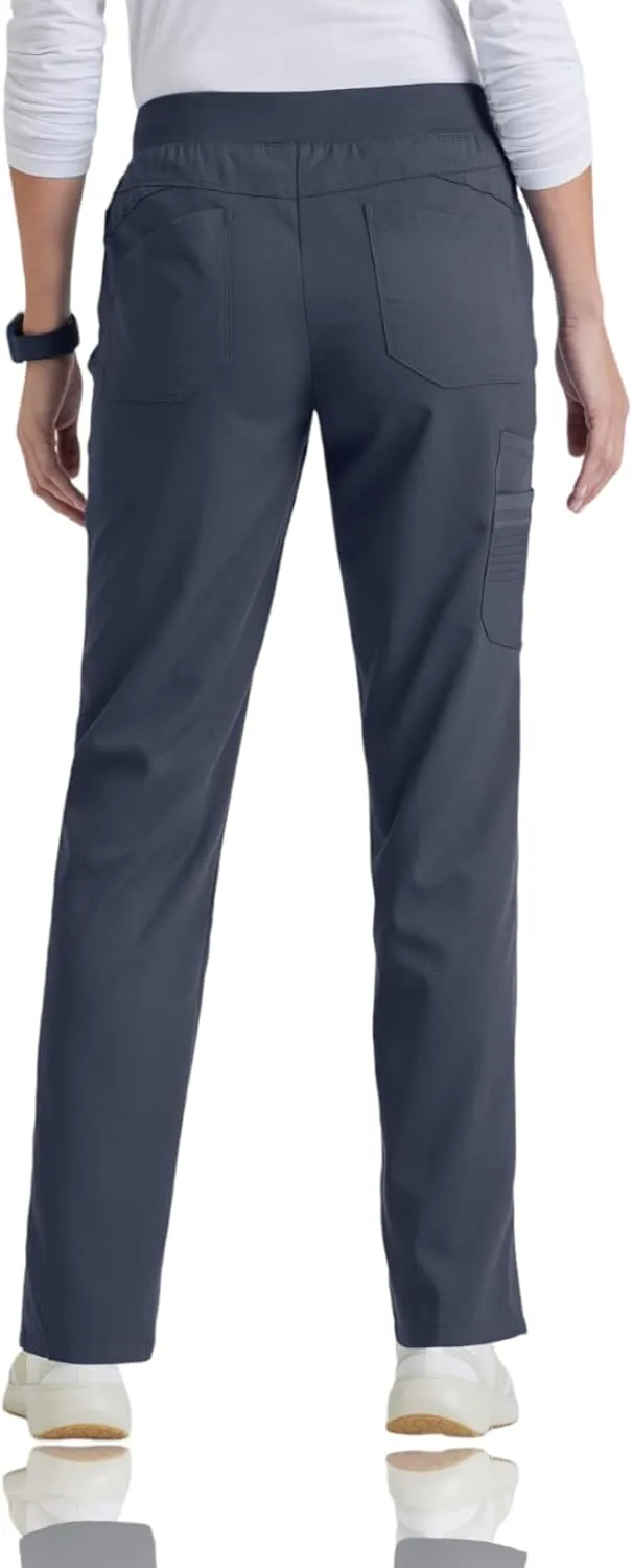 Grey's Anatomy Scrubs by BARCO Impact - Moto Scrub Pant for Women, Mid-Rise, Spandex Stretch Yoga Style Women's Scrub Pant