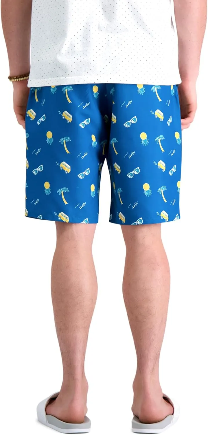Haggar Men's The Active Series Hybrid Snap Closure Printed Short