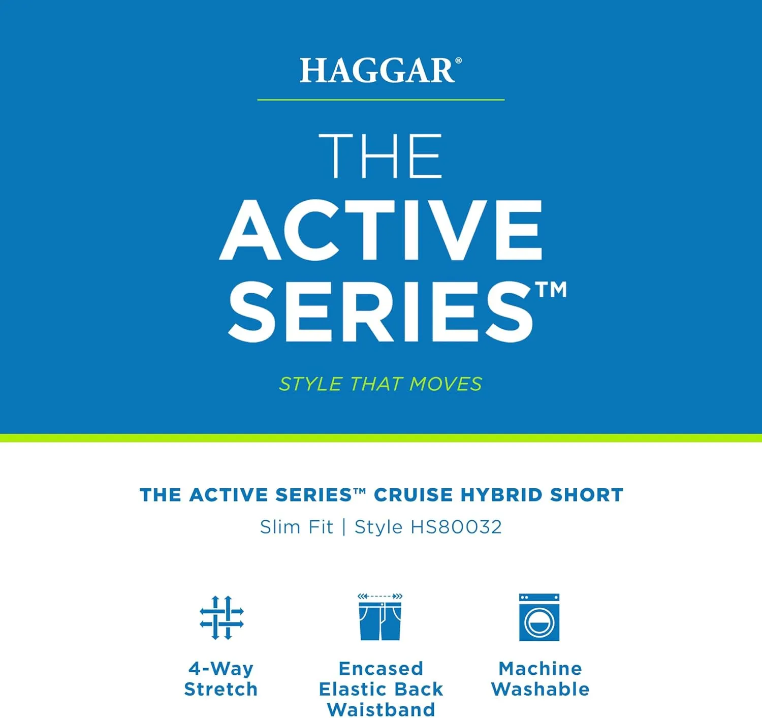 Haggar Men's The Active Series Hybrid Snap Closure Printed Short