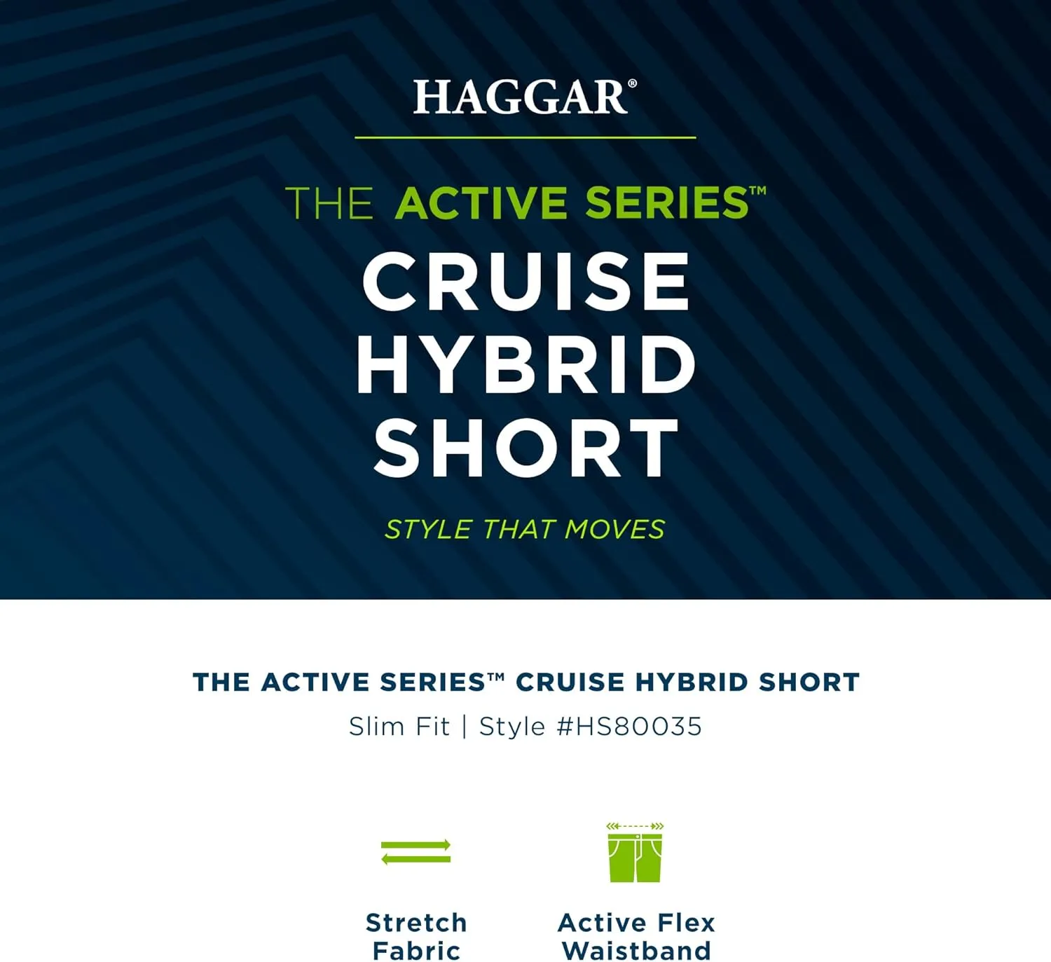 Haggar Men's The Active Series Hybrid Snap Closure Printed Short