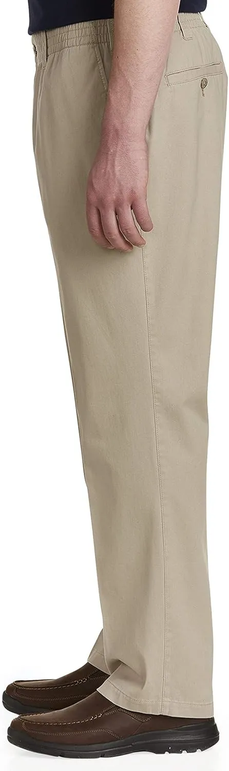Harbor Bay by DXL Men's Big and Tall Elastic-Waist Pants